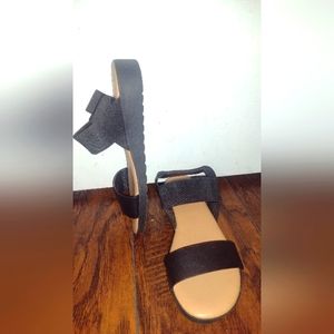 black sandal in good condition